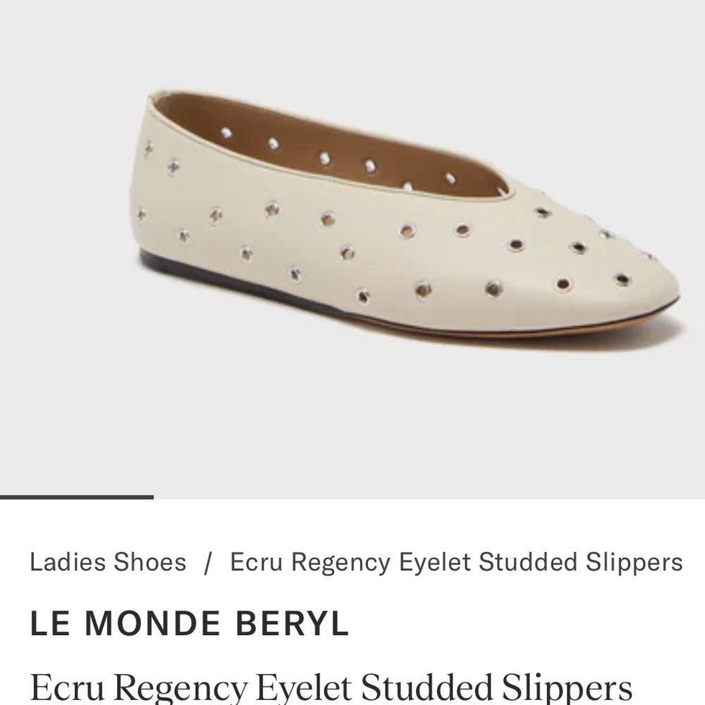 Ecru Studded Flats